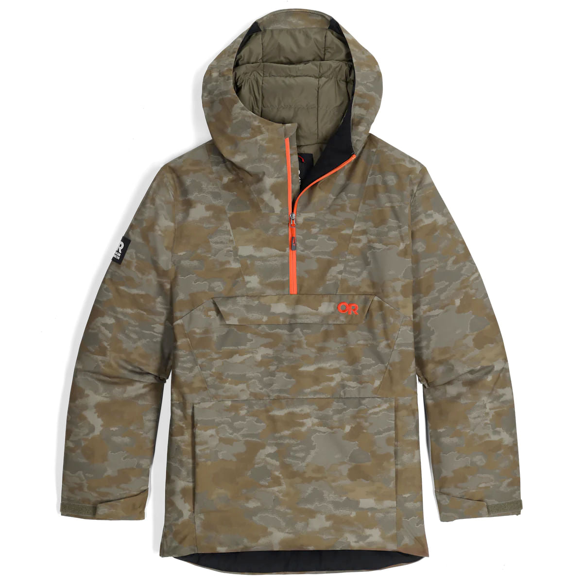 outdoor research snowcrew men’s anorak-color-ranger green camo