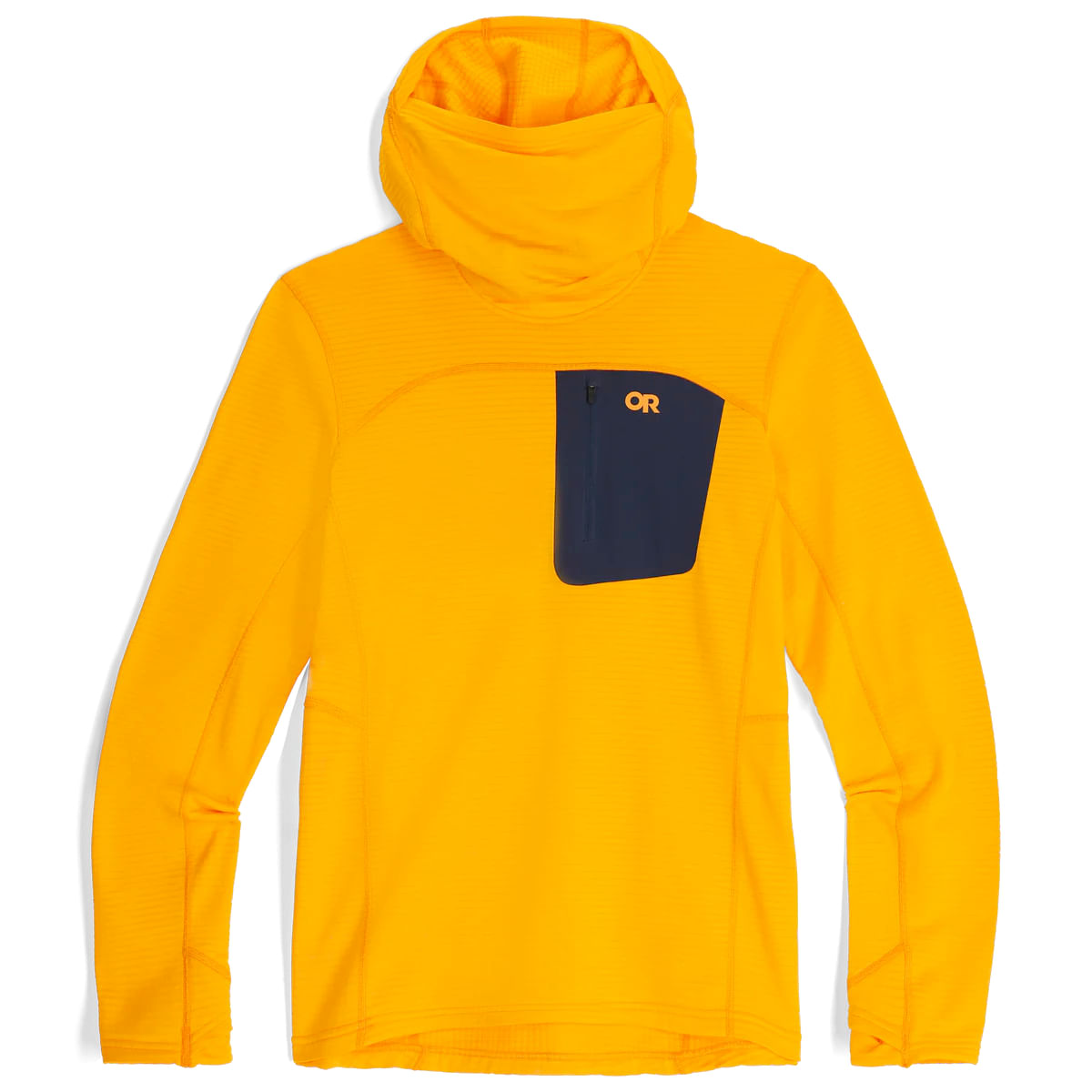 outdoor research vigor grid men’s fleece pullover hoodie-color-gold nebula
