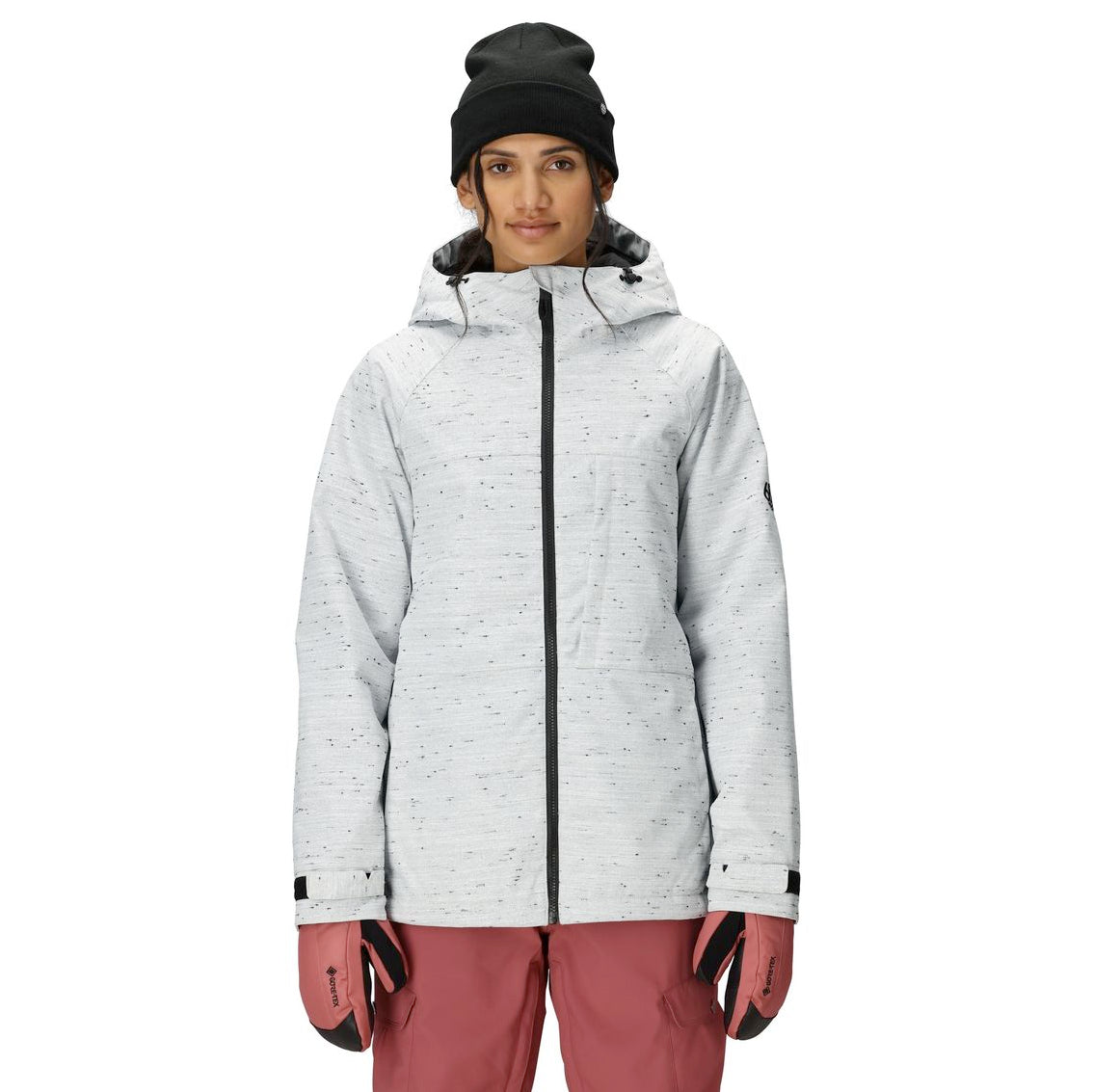 686 athena insulated jacket-color-white slub