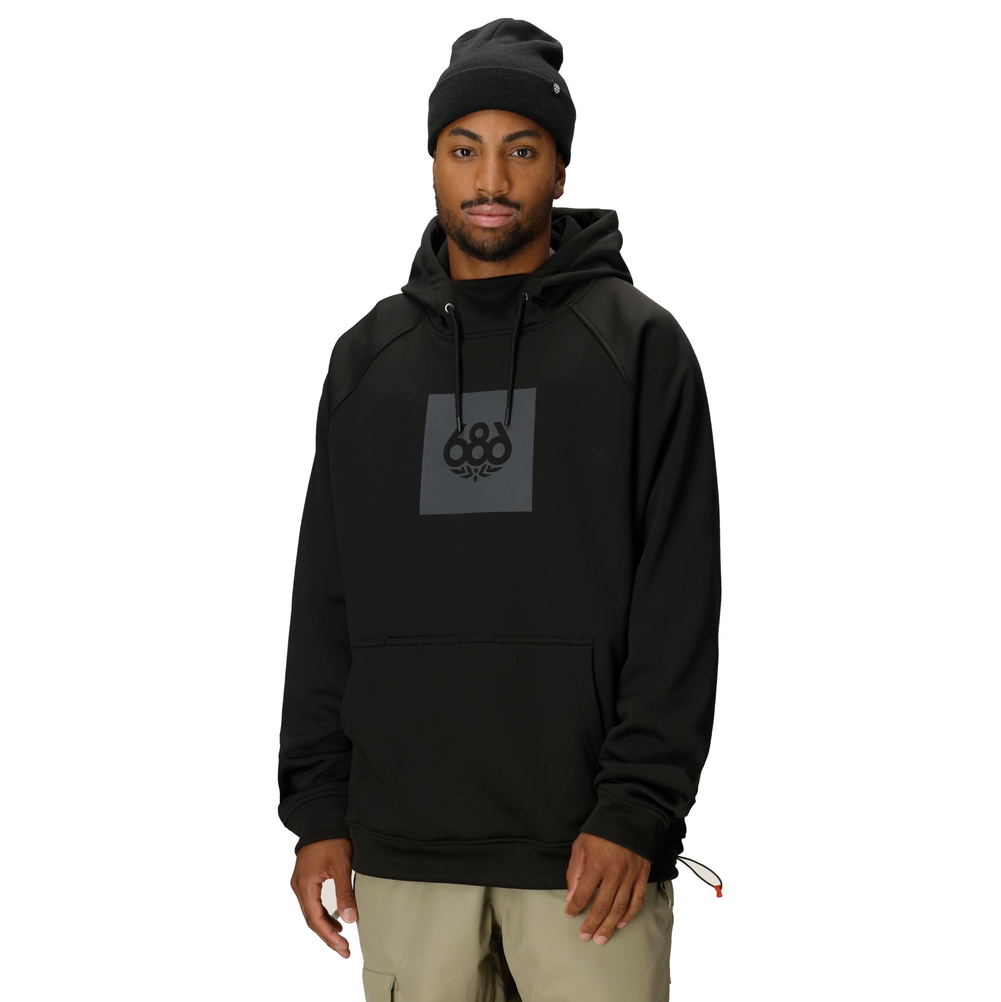 686 bonded fleece pullover hoodie-color-black