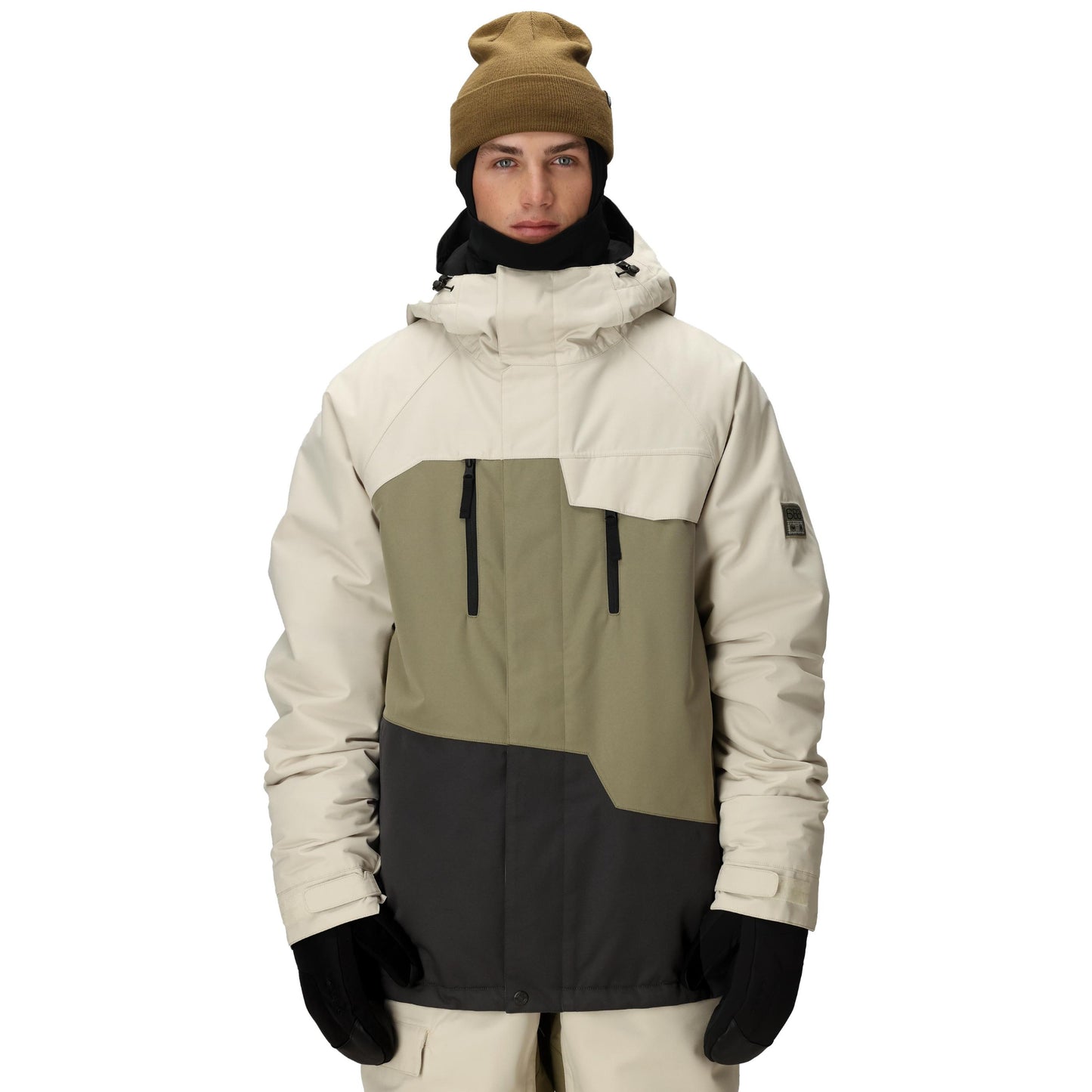 686 geo insulated men’s jacket-color-limestone colorblock