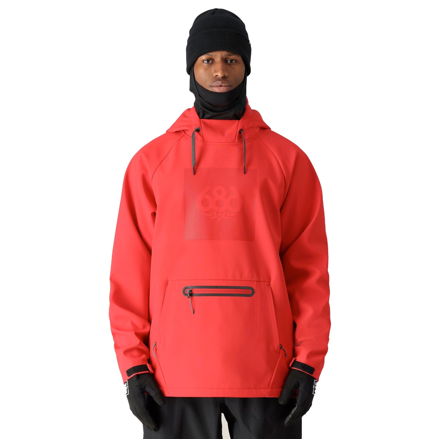 686 men’s waterproof hoodie-color-true red
