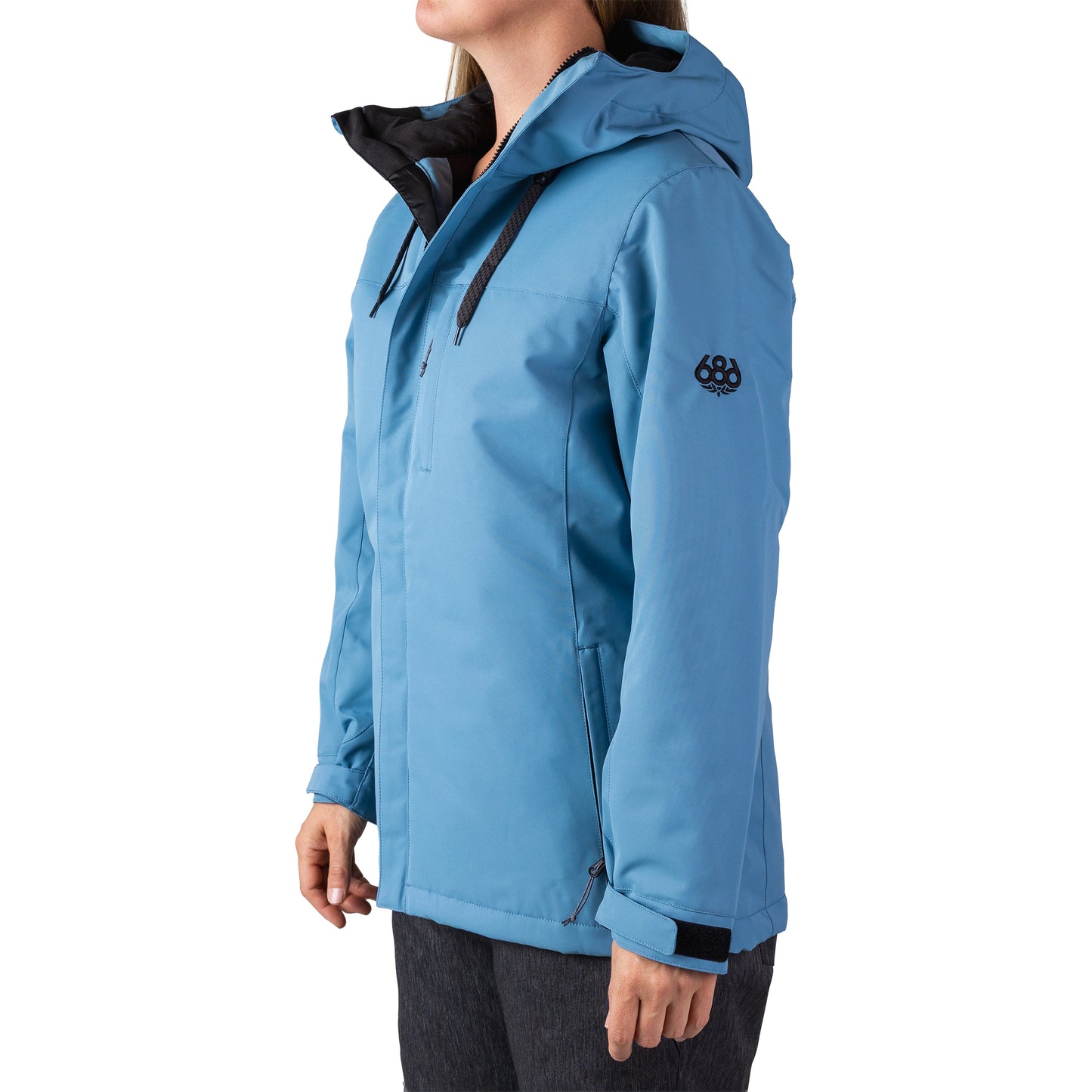 686 solaris women’s jacket-color-steel blue