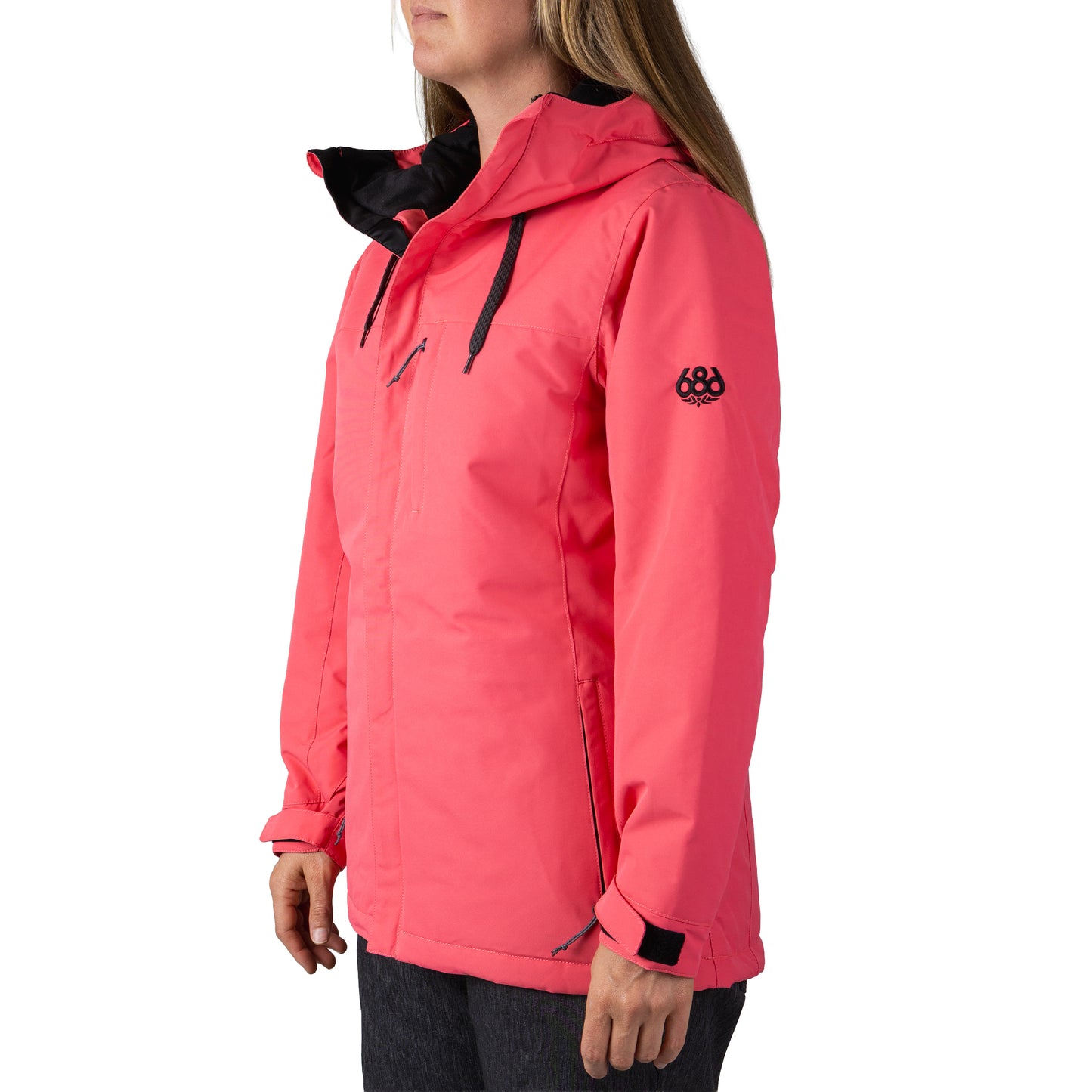686 solaris women’s jacket-color-guava