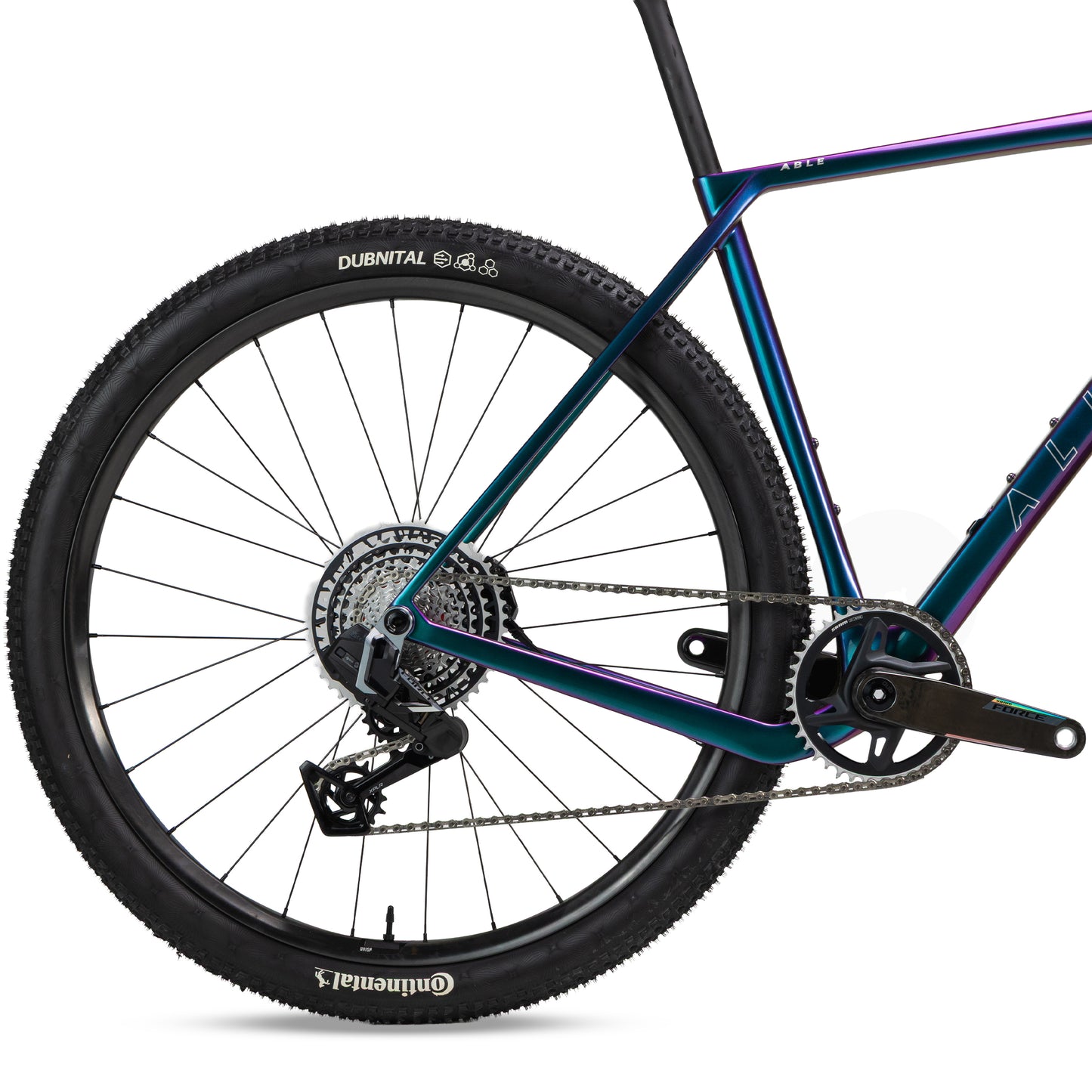 allied able sram force xplr axs gravel bike-color-harlequin purple to green