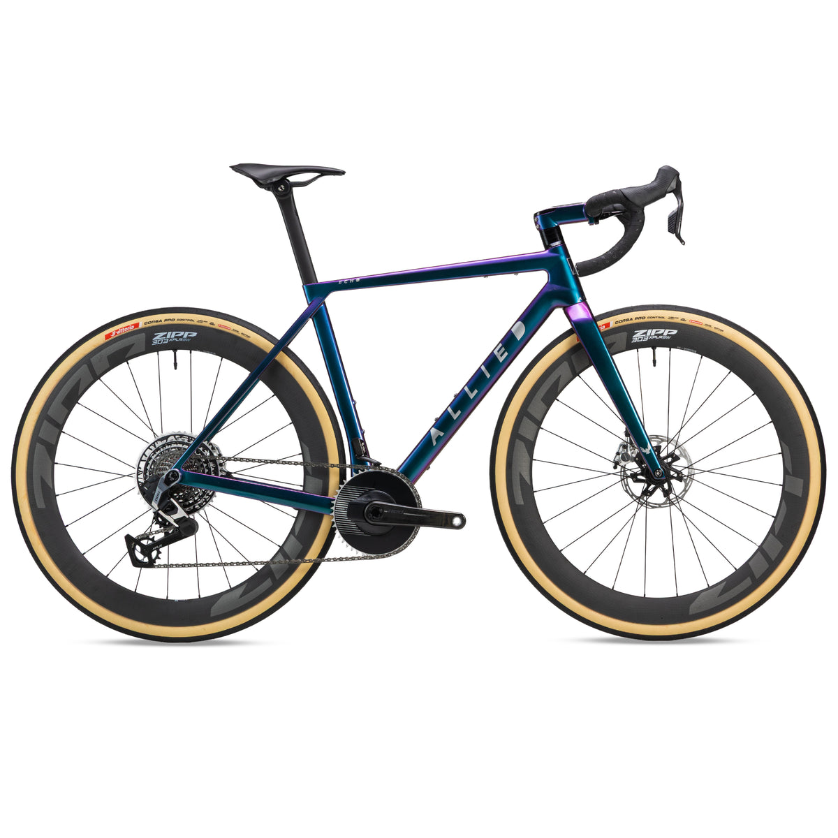 Allied ECHO SRAM RED XPLR AXS All Road Bike 58Cm Harlequin Purple To Green