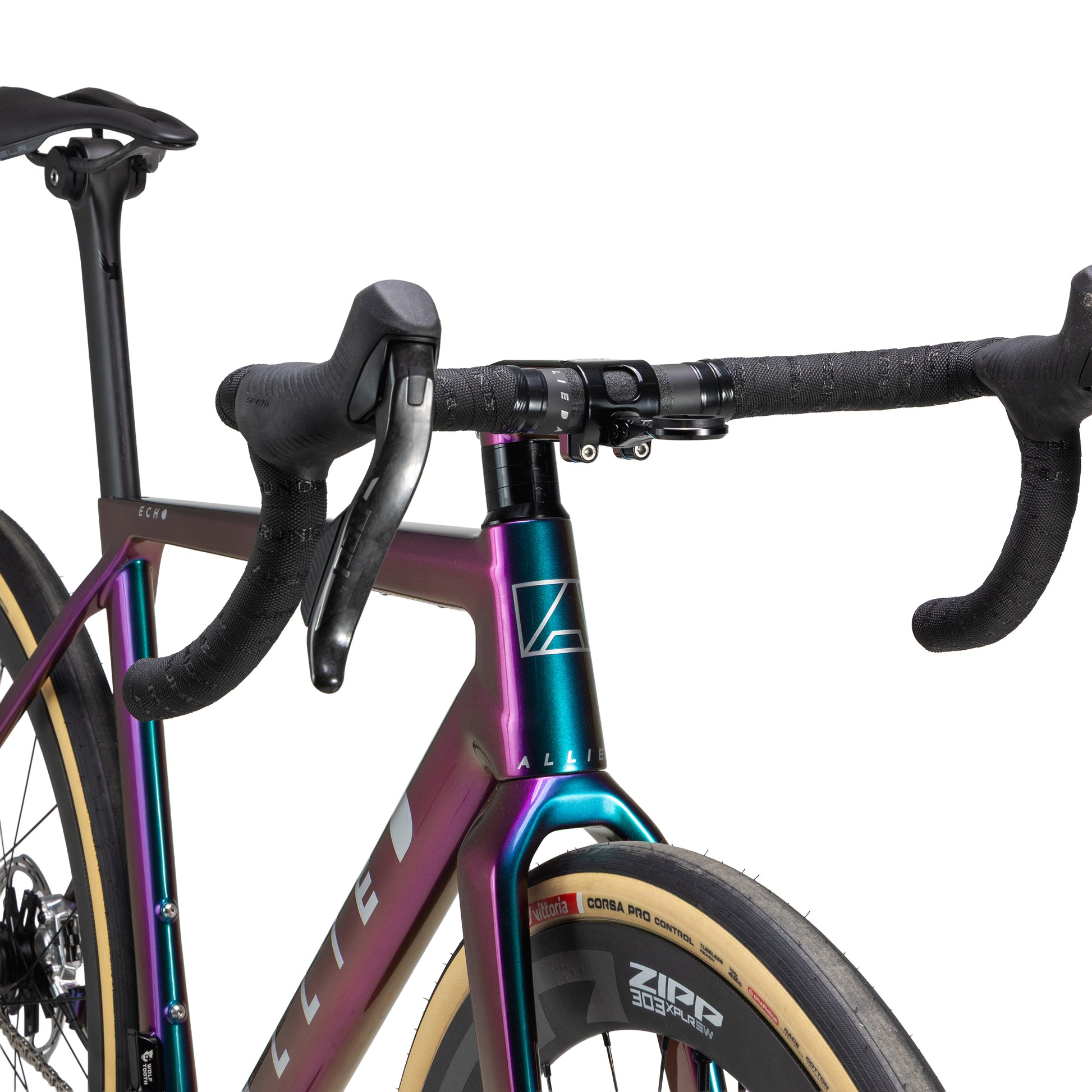 allied echo sram red xplr axs all road bike-color-harlequin purple to green
