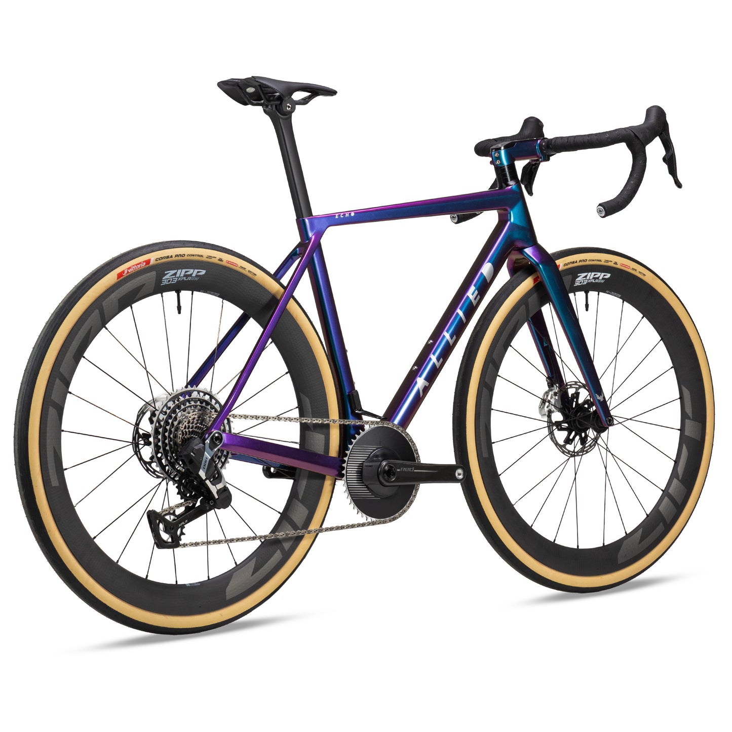 allied echo sram red xplr axs all road bike-color-harlequin purple to green