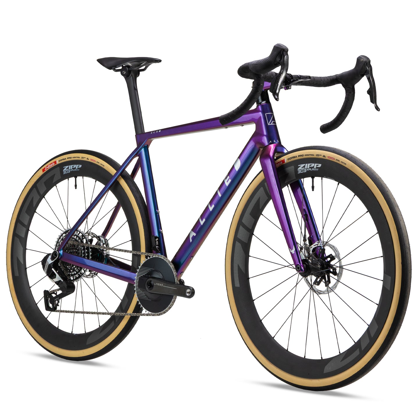 allied echo sram red xplr axs all road bike-color-harlequin purple to green