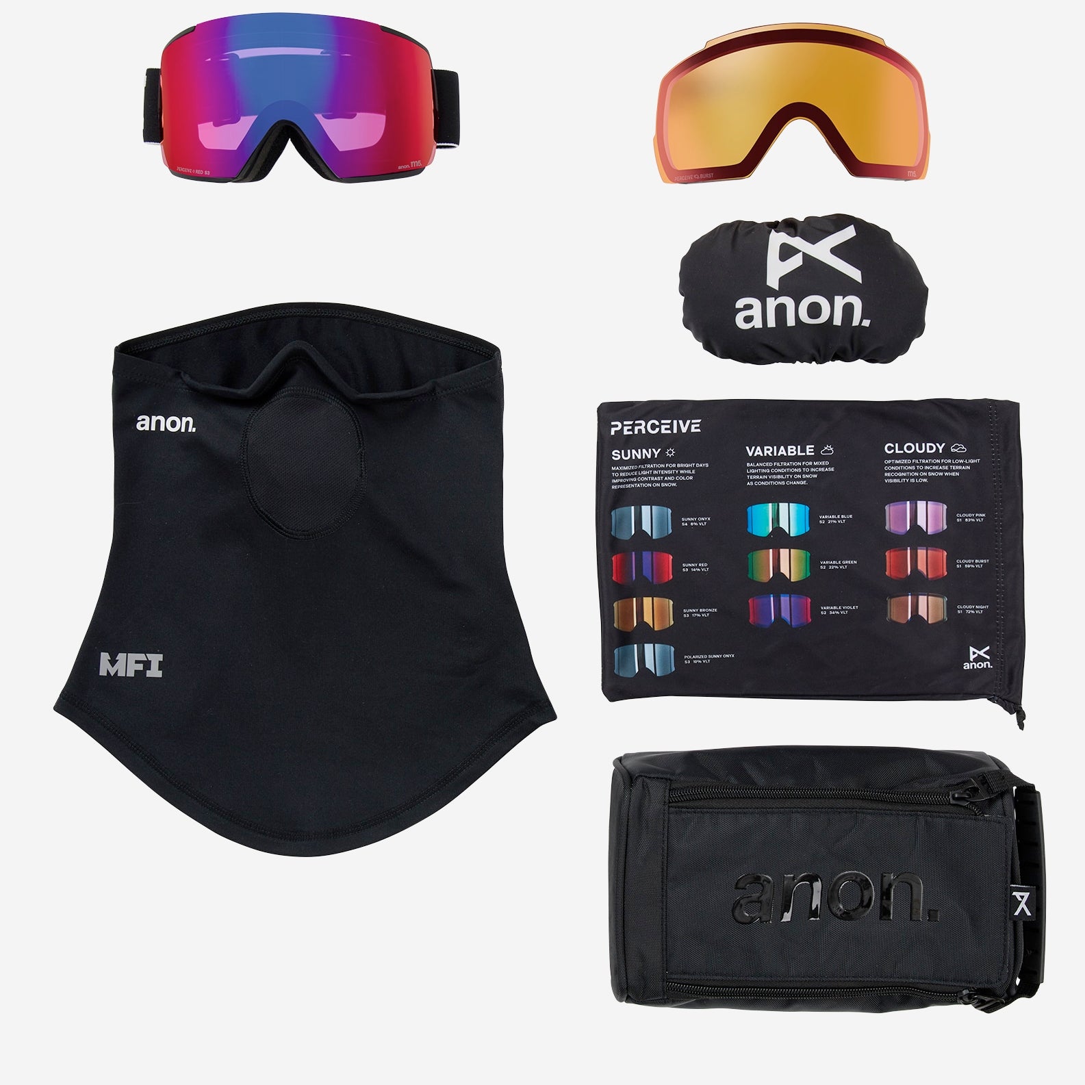 Anon M5 Goggles + Bonus Lens + MFI® Face Mask | Ski and Snowboard
