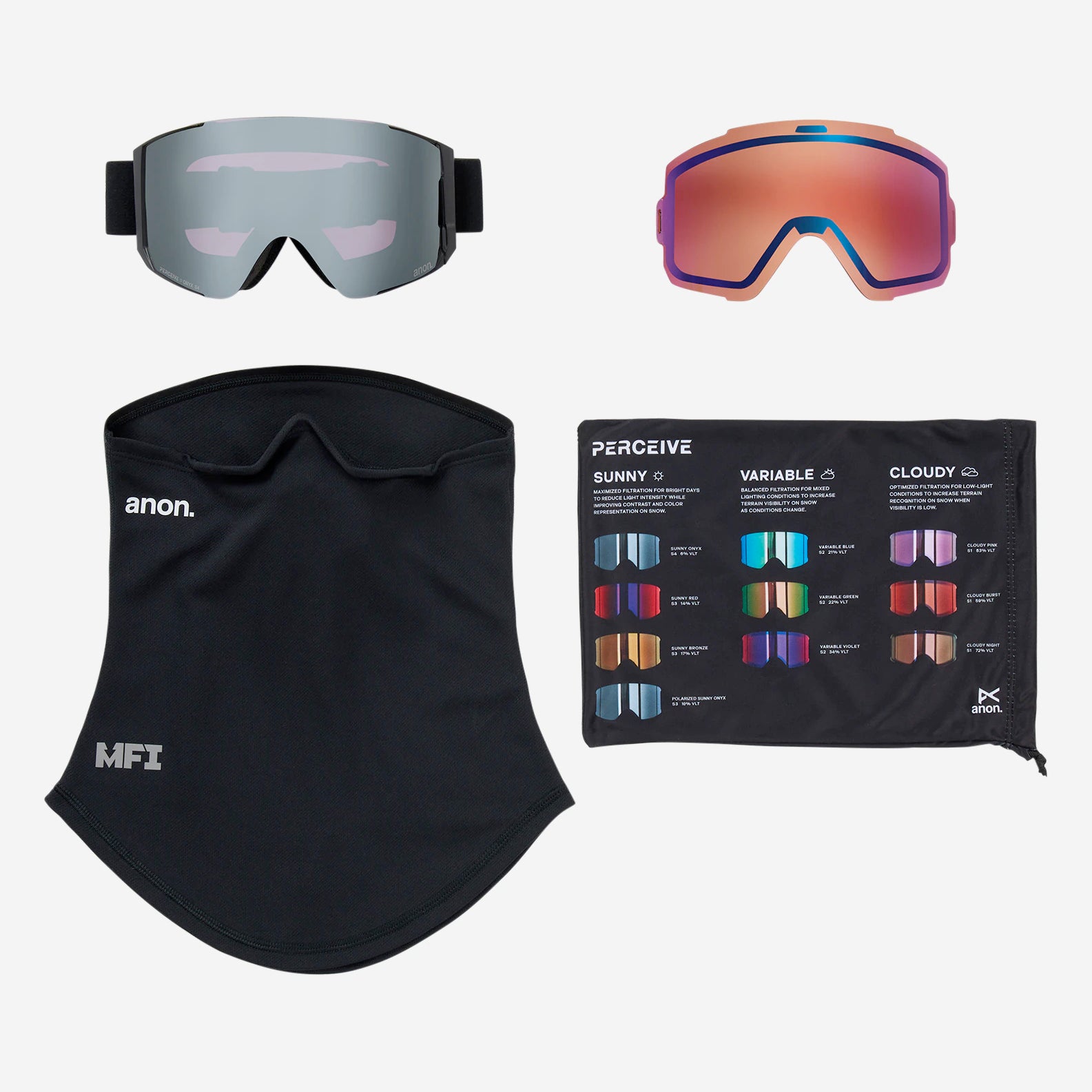 anon sync goggles + bonus lens + mfi mask