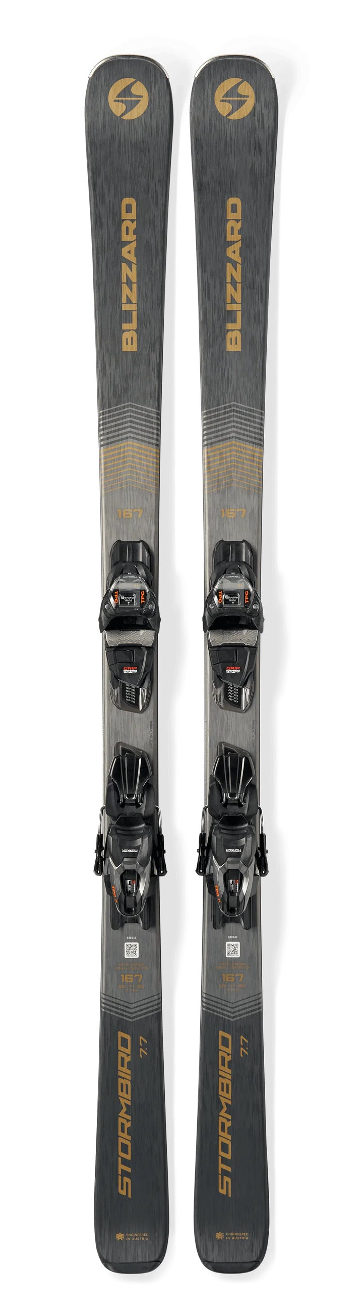 blizzard stormbird 7.7 men’s skis with tpc 11 bindings 2026-color-black/gold