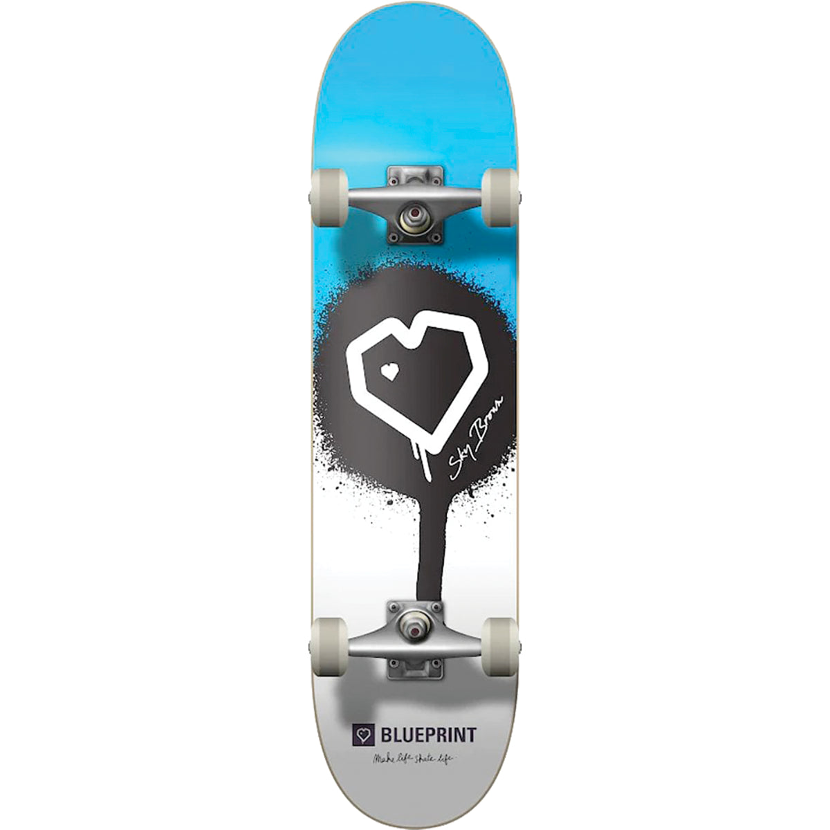 blueprint x mlsl sky brown complete skateboard-color-blue
