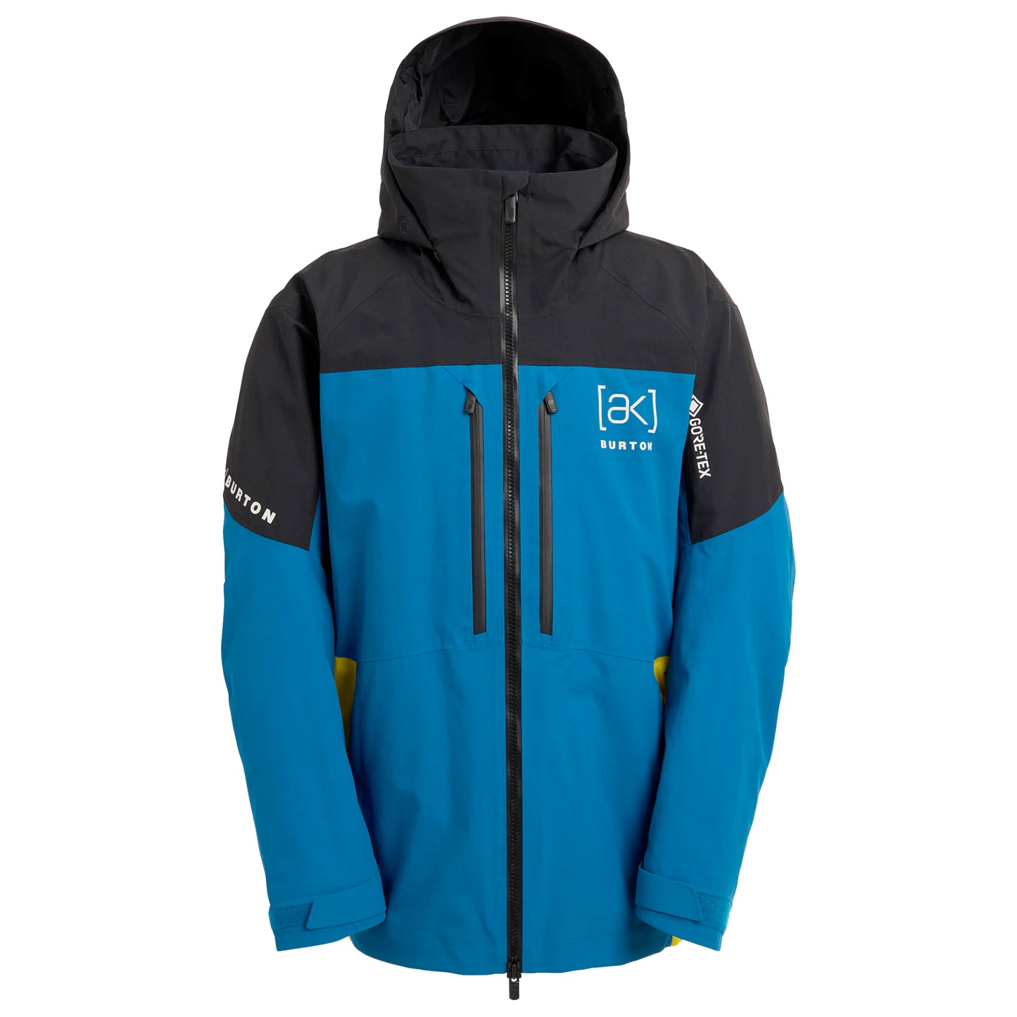 burton [ak] swash gore‑tex 2l jacket-color-true black/blue teal/atomic yellow