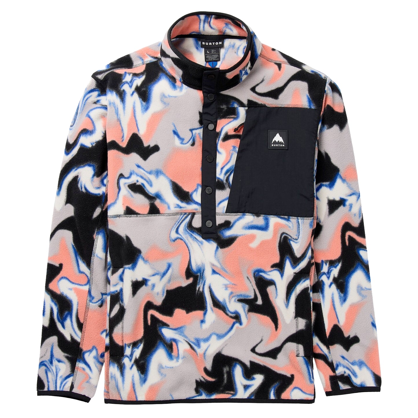 burton cinder men’s fleece pullover-color-dazed