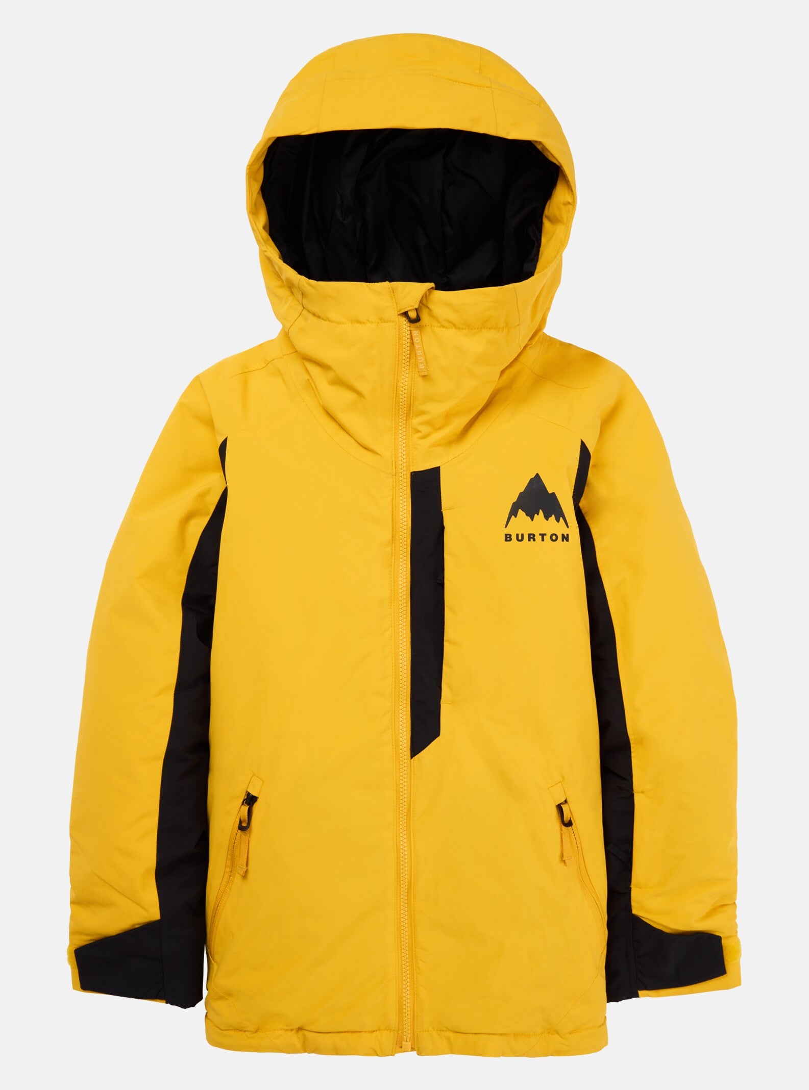 burton kids' hillslope 2l jacket-color-goldenrod/true black