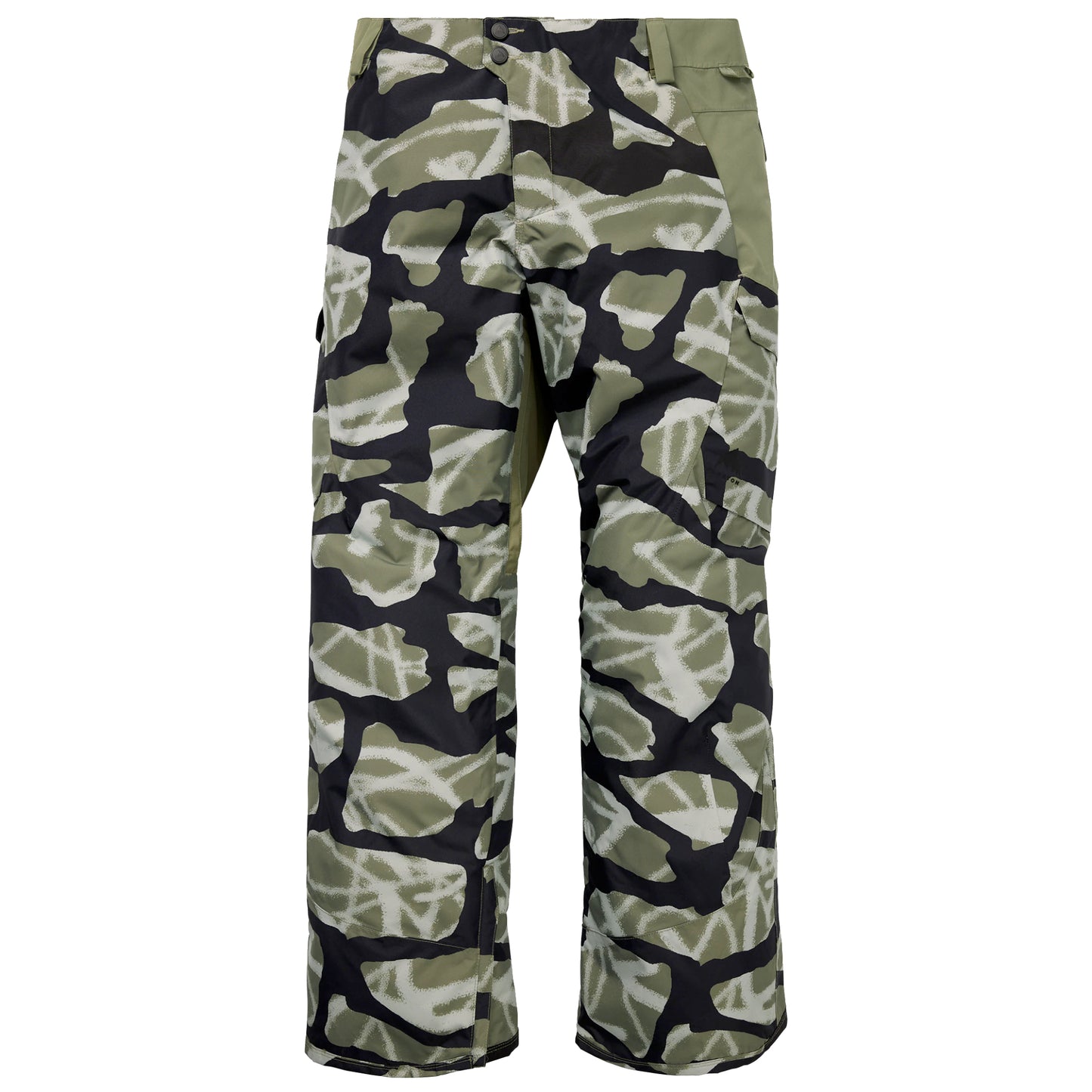 burton reserve 2l insulated pants-color-graffiti camo/forest moss