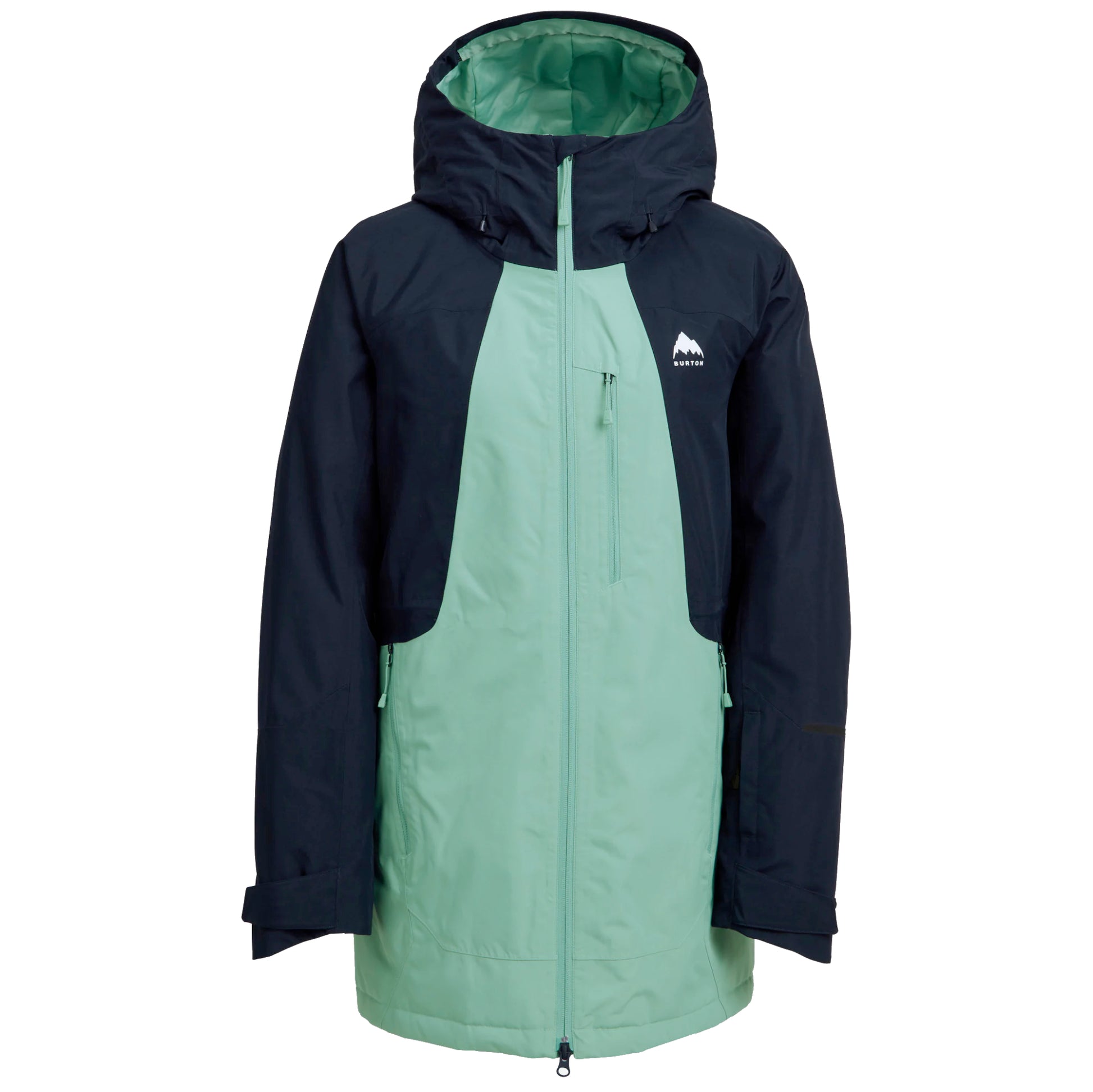 burton reserve 2l insulated women’s jacket-color-true black/soft sage
