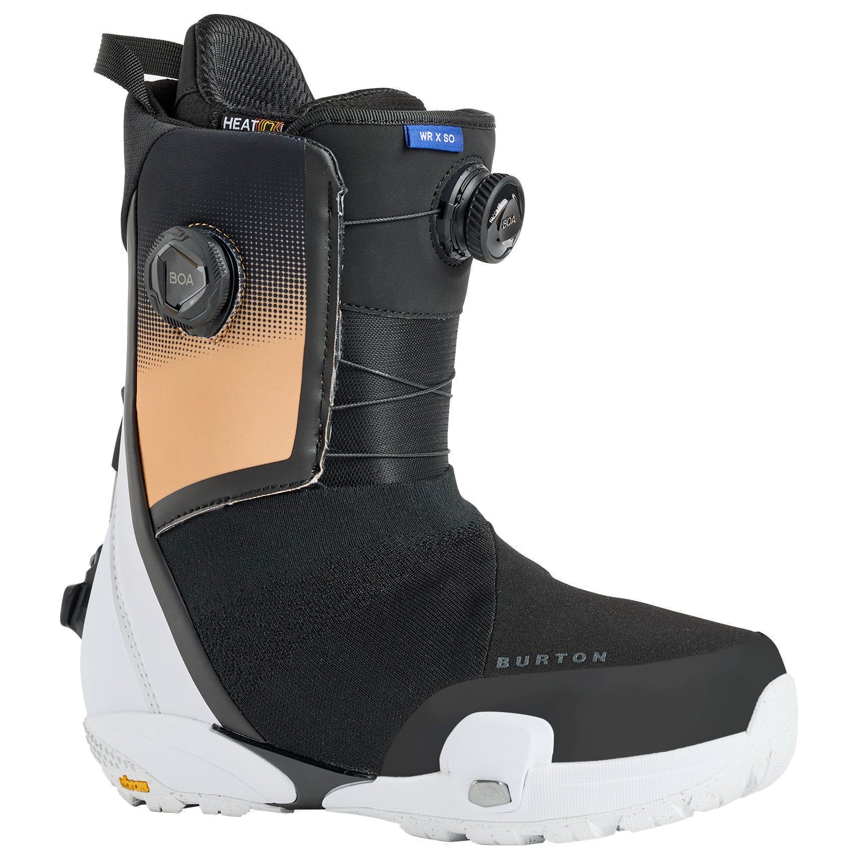 burton waverange x step on men’s snowboard boots 2026-color-orange cream/multi
