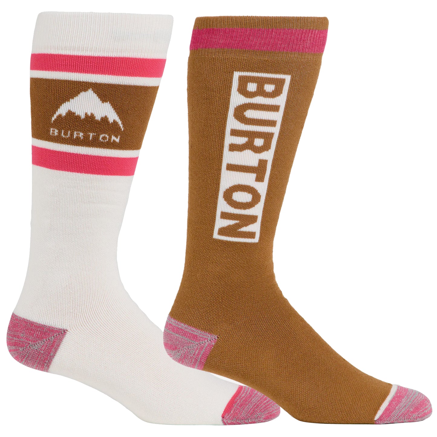 burton women's weekend midweight sock 2 pack-color-chestnut brown