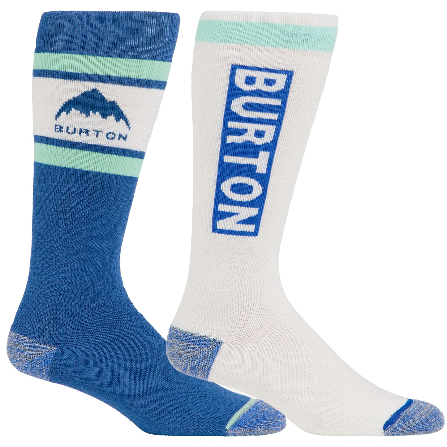 burton women's weekend midweight sock 2 pack-color-jake blue/light teal