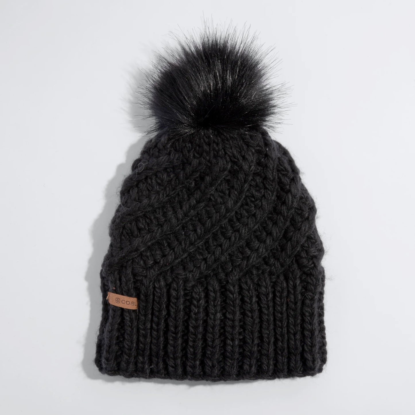 coal maizy knit beanie-color-black