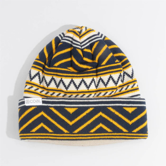 coal the weston knit beanie-color-navy/goldenrod