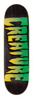 creature logo stumps skateboard deck-size-8.80in