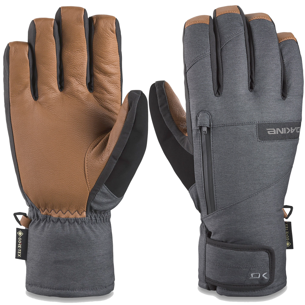 gore tex bicycle gloves Dakine Leather Titan Gore-Tex Short Glove Carbon Medium