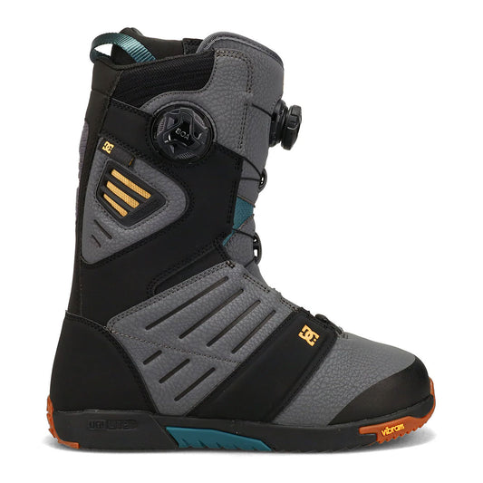 dc judge men’s snowboard boots-color-grey/tan/teal