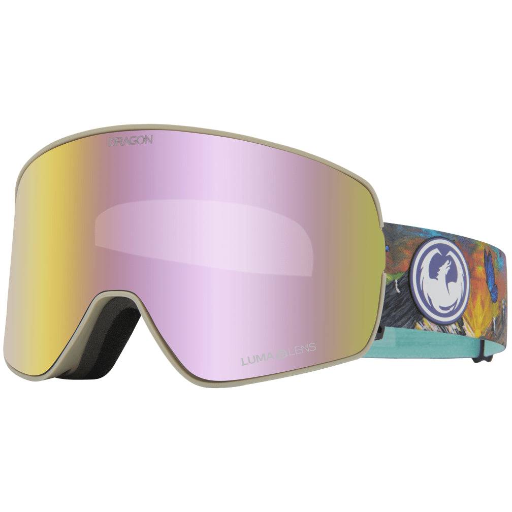 dragon nfx2 goggles with bonus lens-color-fasani25/llrosegoldion+llpinkion