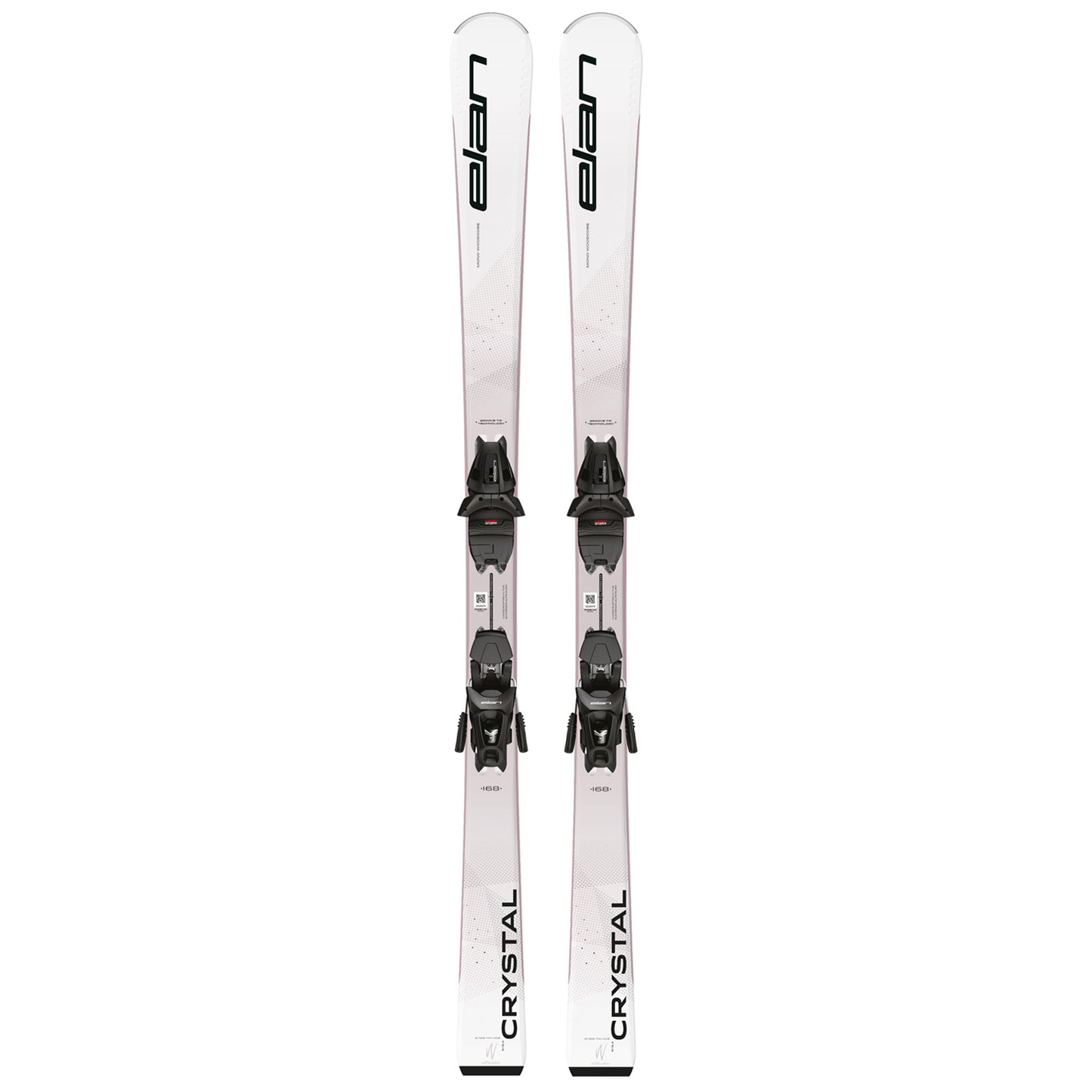 Elan Crystal White Womens Skis With EL 9 Bindings