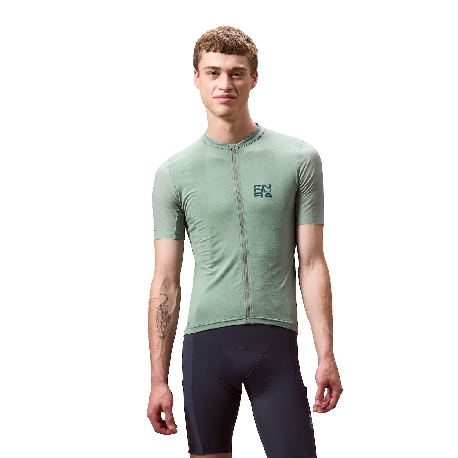 Endura Alltrack Ride Zip Short Sleeve Men’s Jersey Xl Sage Green