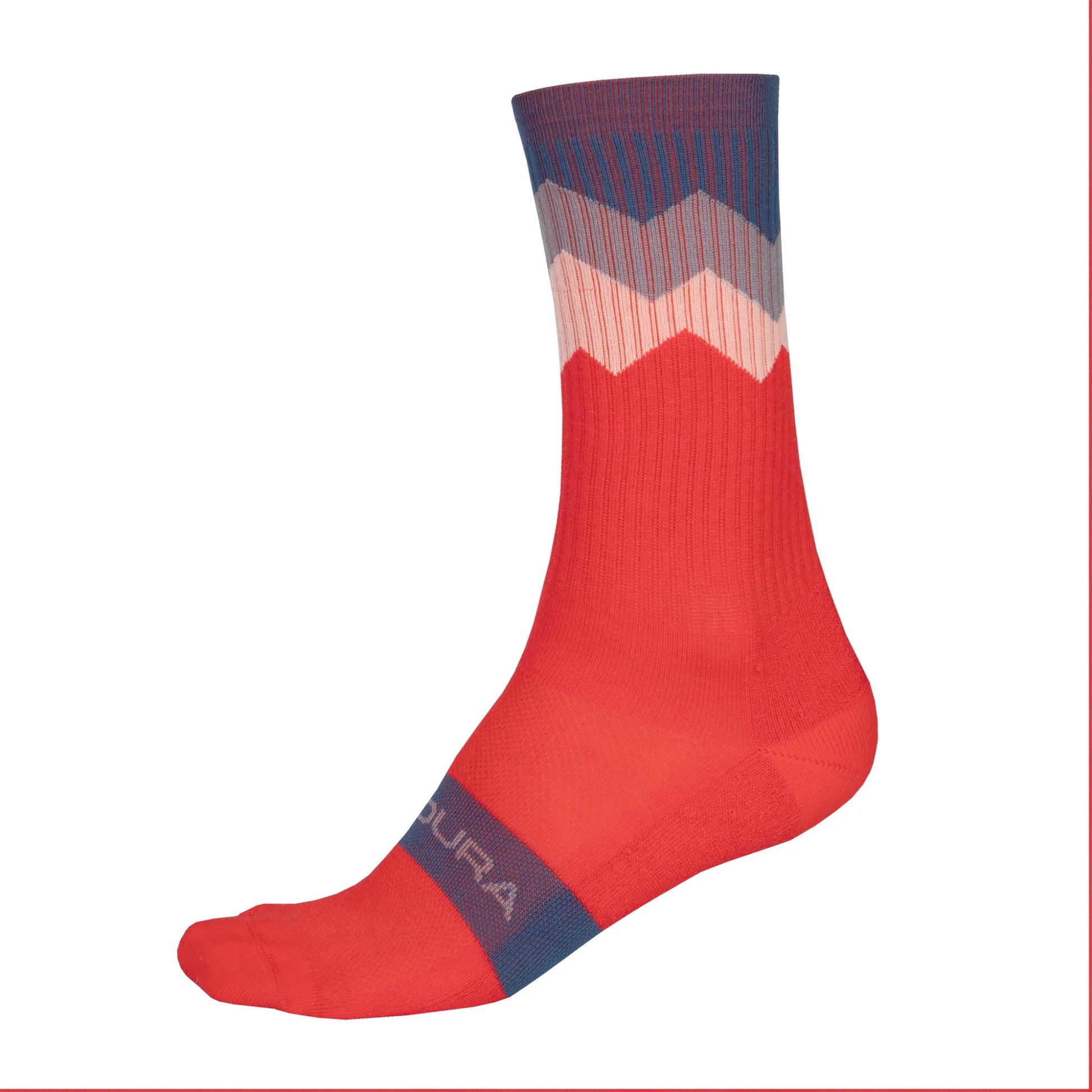endura jagged socks-color-pomegranate