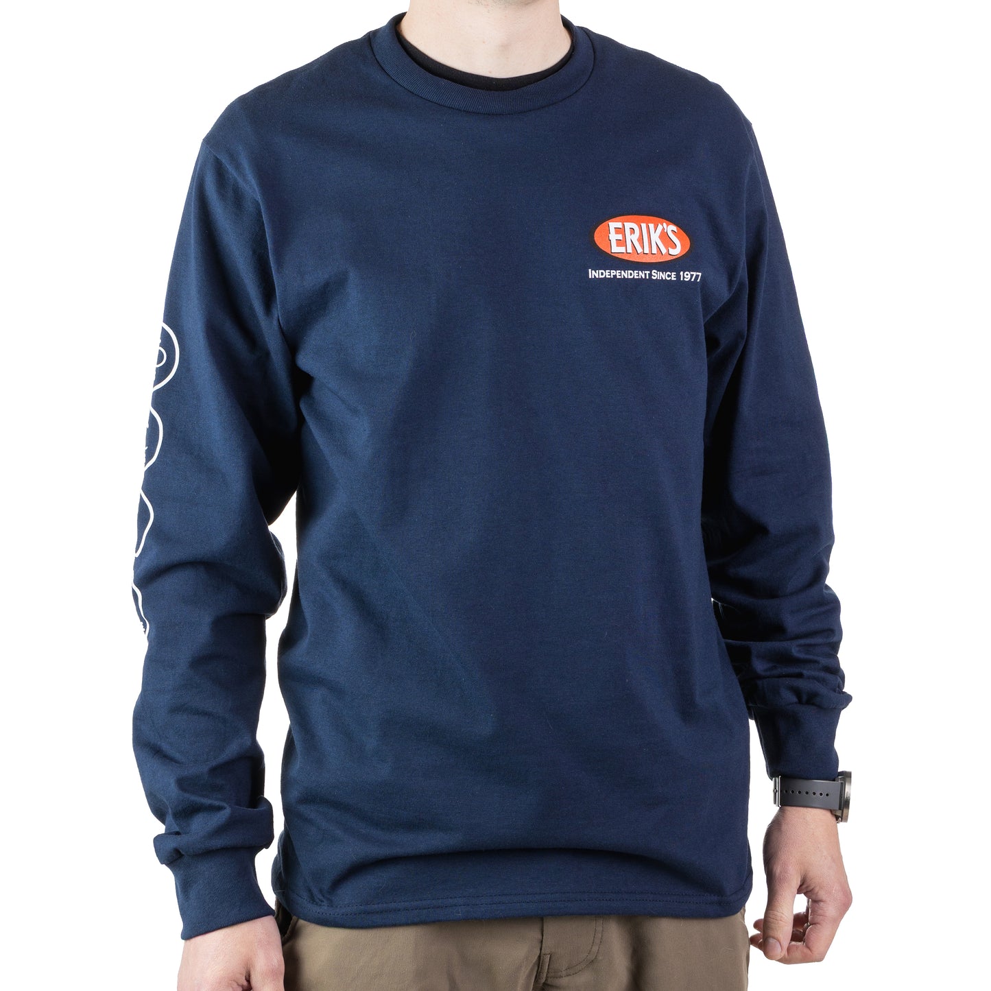 eriks bike board ski long sleeve shirt-color-navy