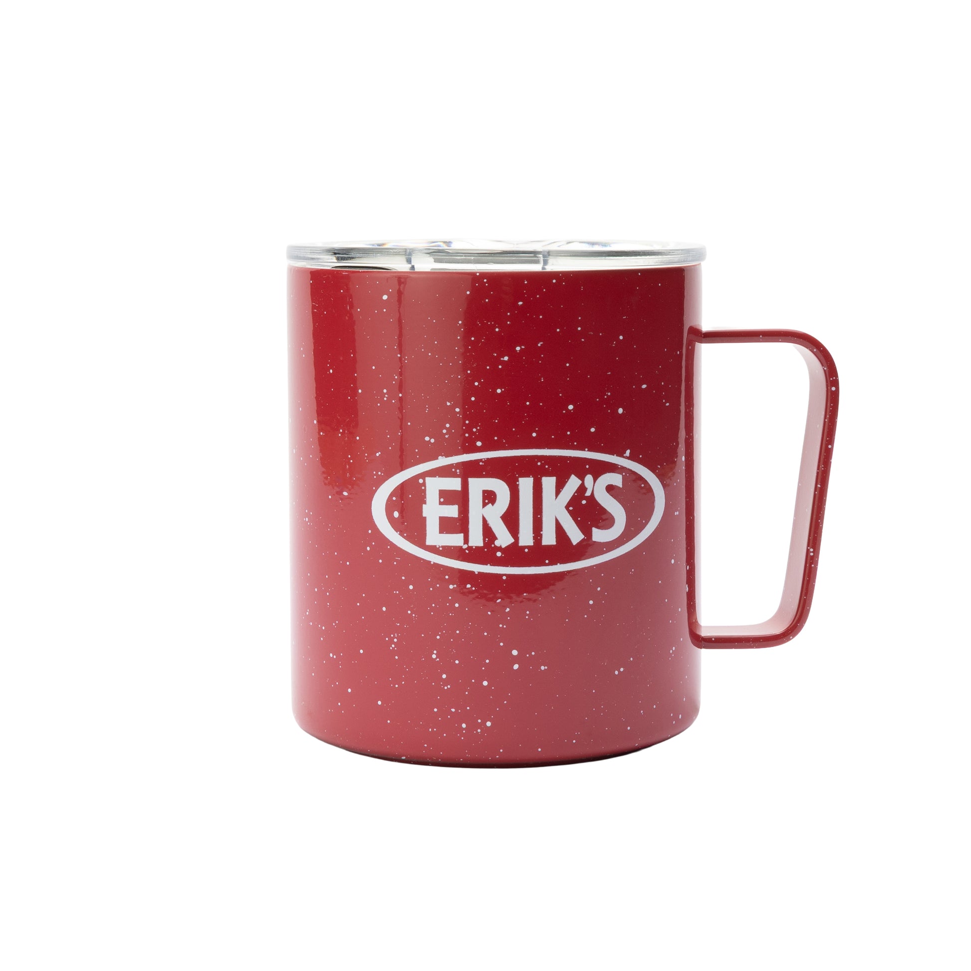eriks logo 12 oz camp cup-color-red speckle