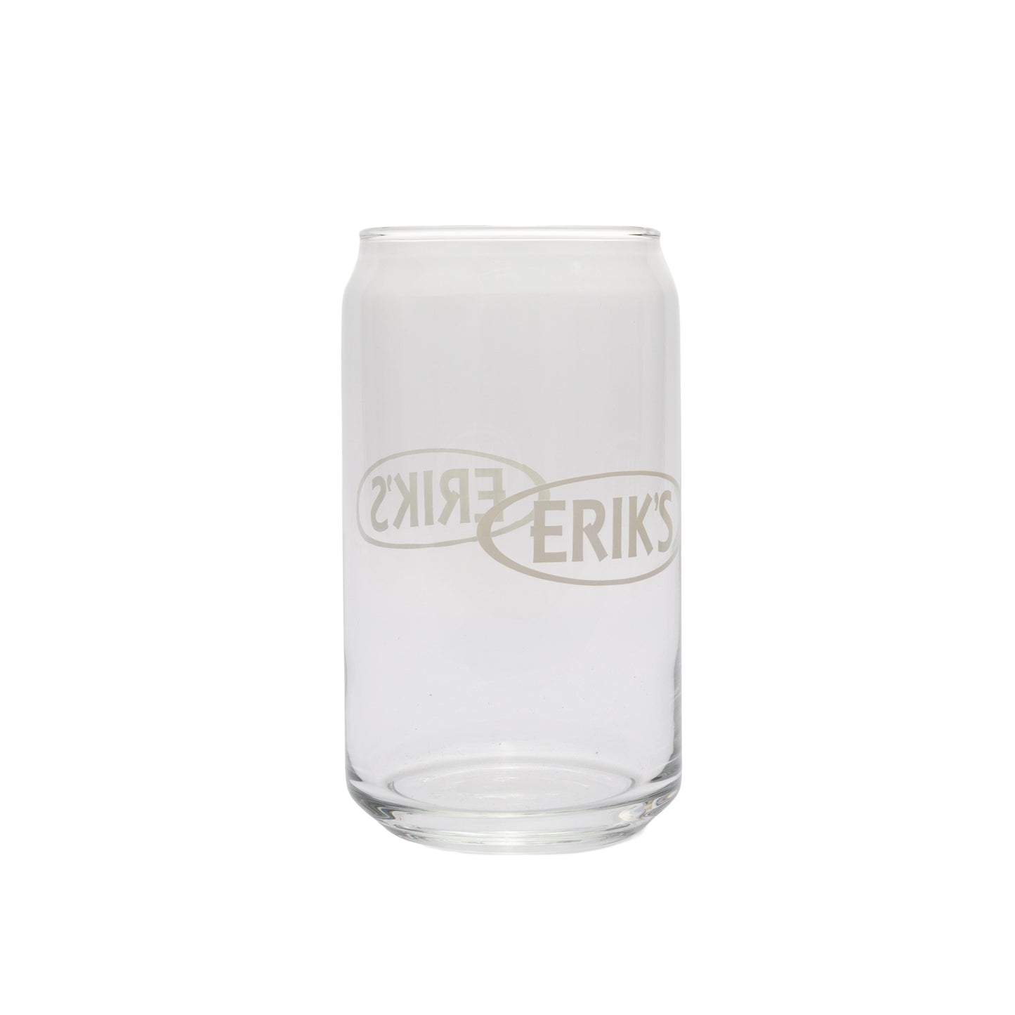 eriks oval decal 16 oz can pint glass-color-white