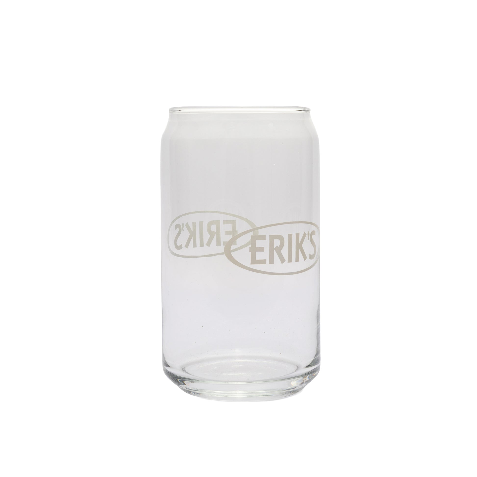 eriks oval decal 16 oz can pint glass-color-white