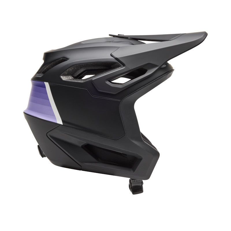 fox dropframe pro helmet 2025-color-grid black