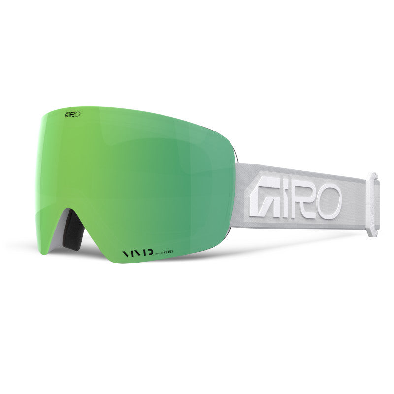 giro contour goggles with bonus lens-color-white wordmark/ vivid emerald / vivid infrared 