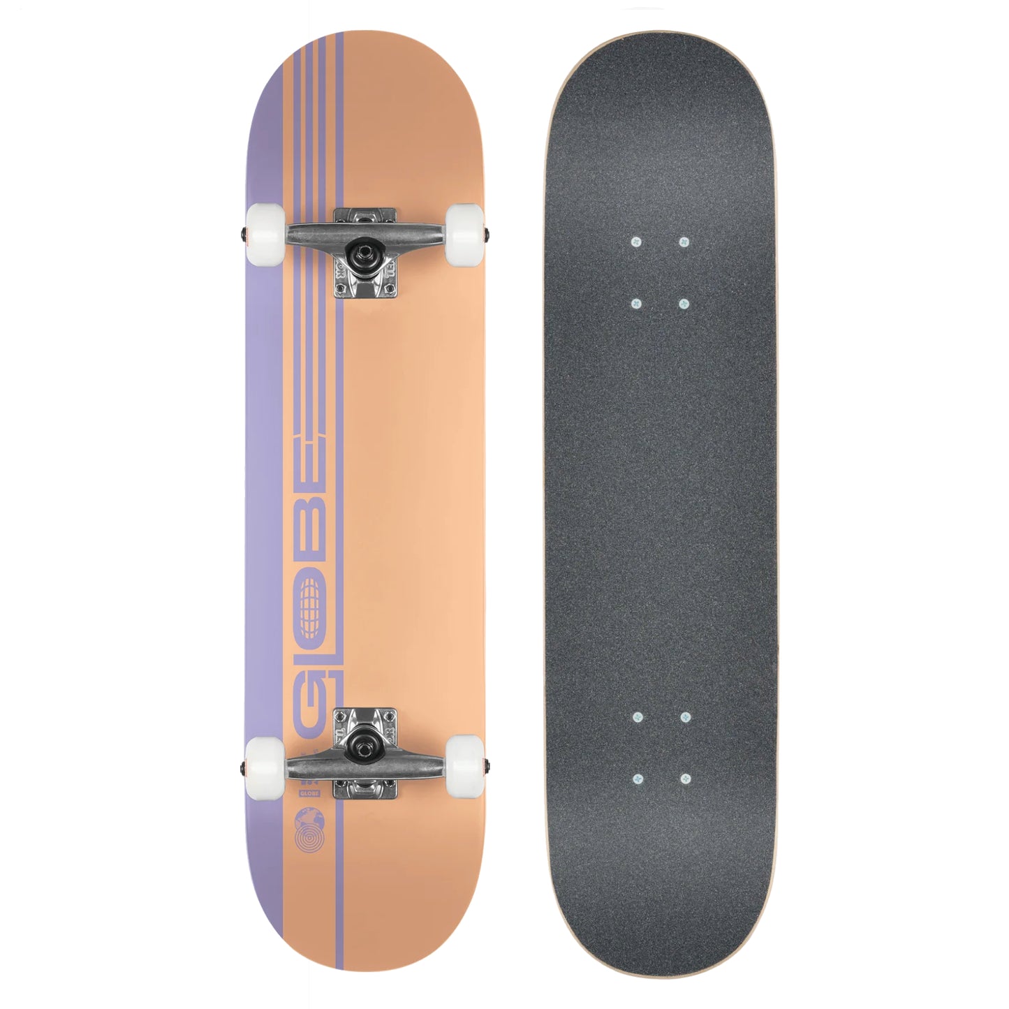 globe g0 strype hard complete skateboard-color-orange