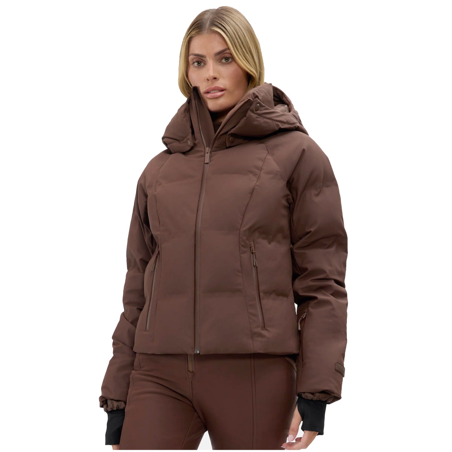 halfdays georgie women’s puffer jacket-color-spiked cocoa