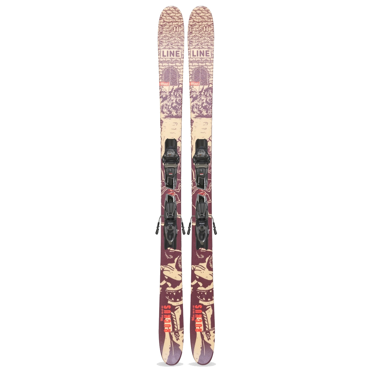 line ruckus kids’s skis with quikclik bindings 2026