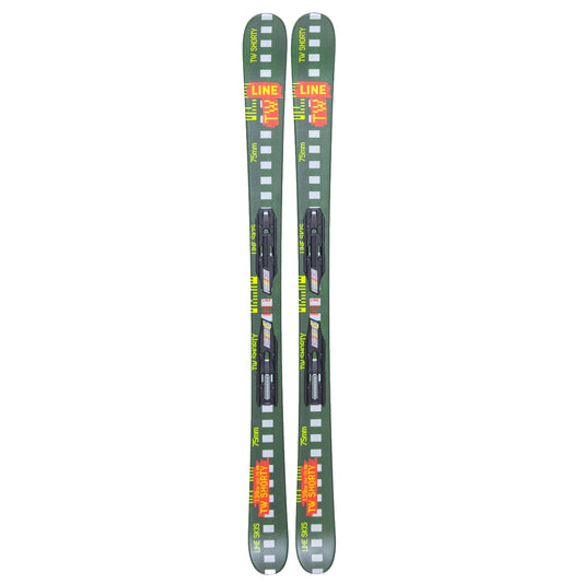 line tom wallisch shorty kids’ skis with fdt 7.0 bindings 2026