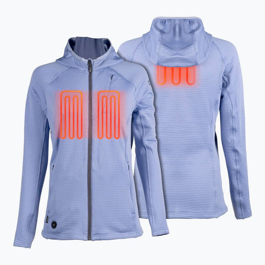 mobile warming element mid-layer full zip heated women’s hoodie