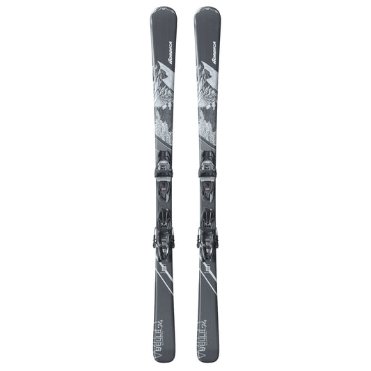 nordica wild belle 74 women’s skis with tp2 compact 10 fdt