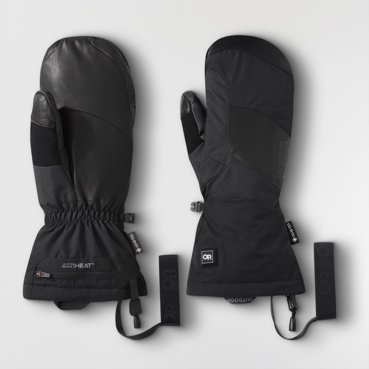 outdoor research prevail heated gore-tex mitts-color-solid black