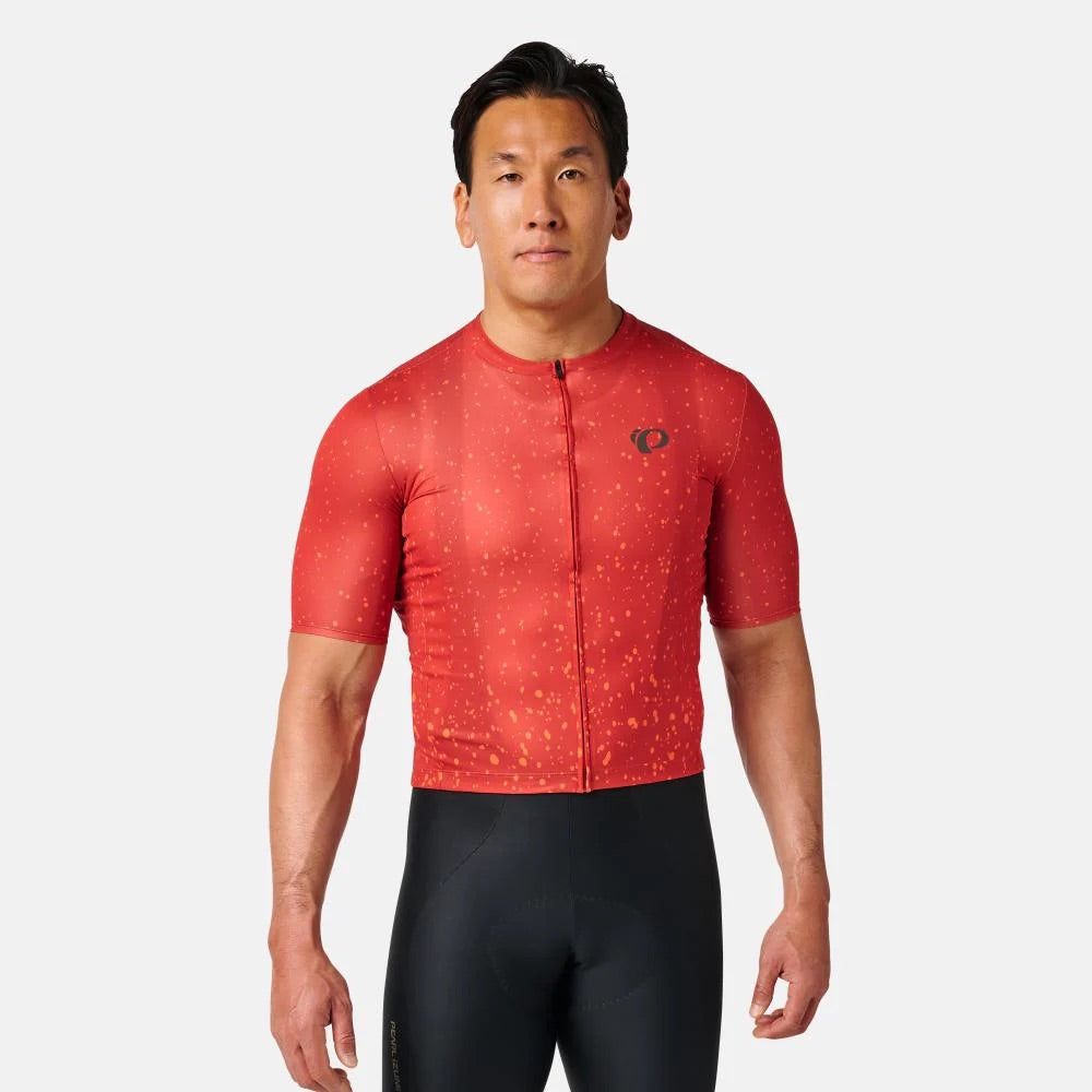 pearl izumi attack short sleeve men’s jersey-color-chili splatera