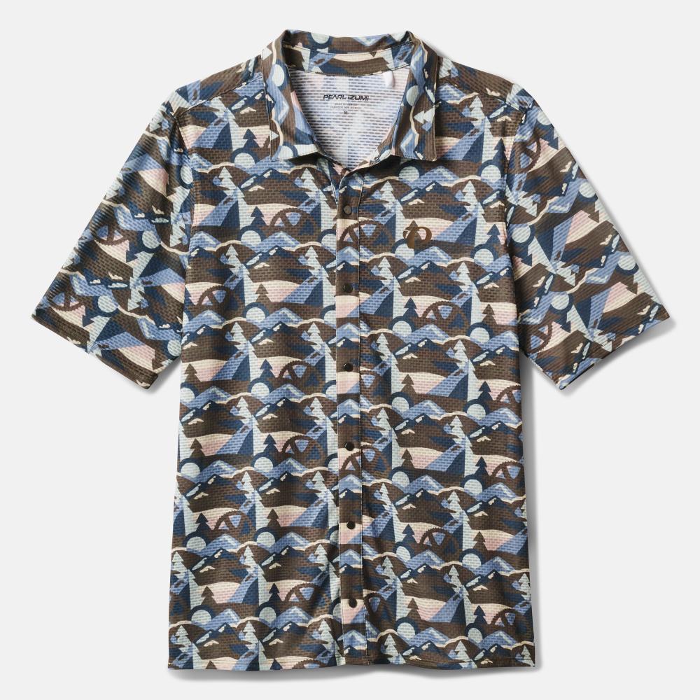 pearl izumi canyon tech snap short sleeve men’s jersey-color-camo gearpeak