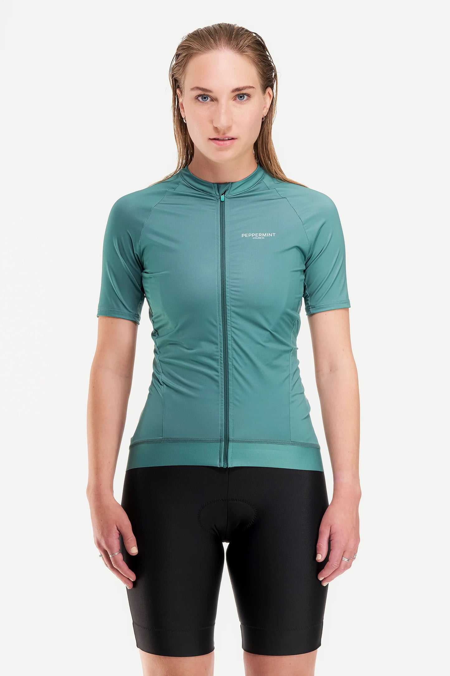 peppermint cycling co. classic short sleeve women’s jersey-color-seaweed